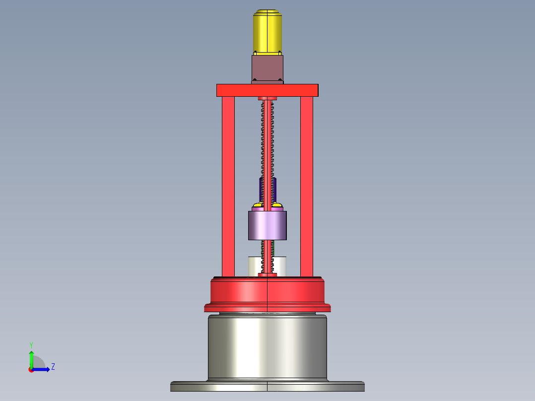三自由度圆柱坐标型工业机器人设计左视图