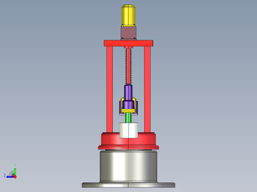 三自由度圆柱坐标型工业机器人设计右视缩略图