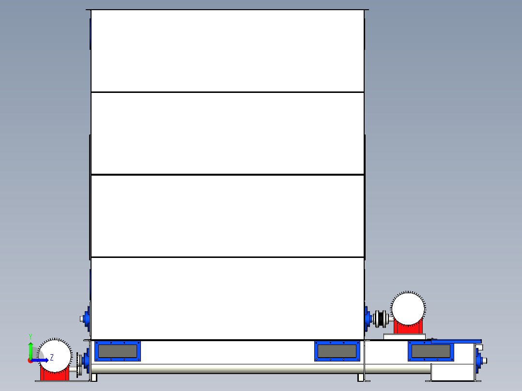 矩形活底输送机左视图