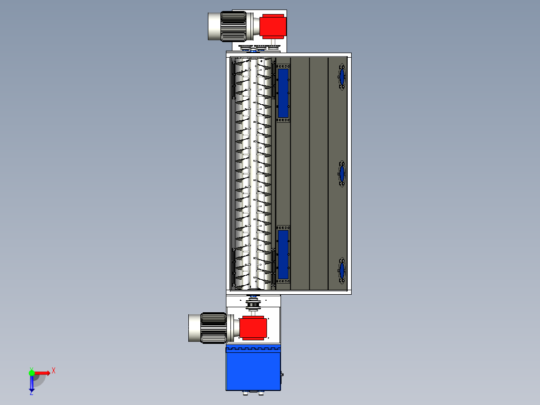 矩形活底输送机俯视图