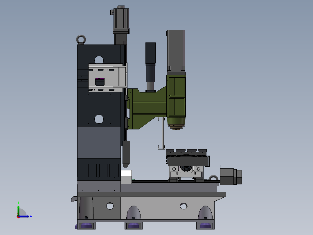 加工中心V850光机sw16左视图