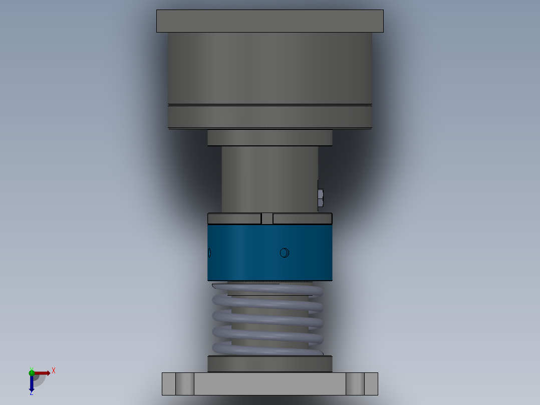 空气发生器压合工装（D3单发充氦工装）3D模型俯视图