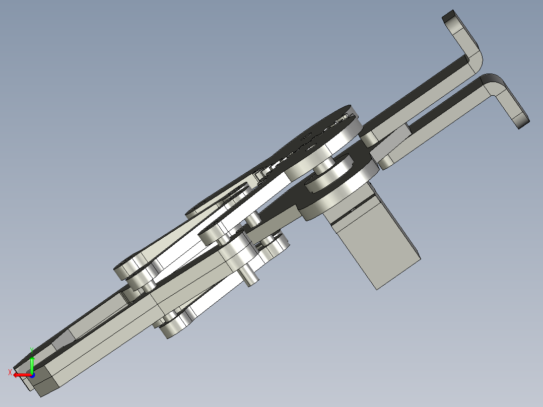 夹紧机构后视图