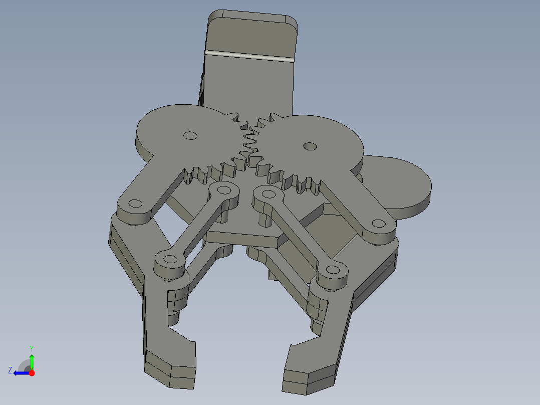 夹紧机构右视图