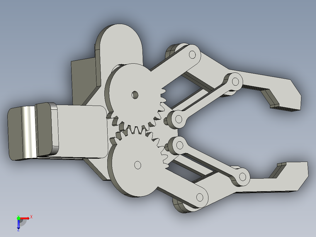 夹紧机构俯视图