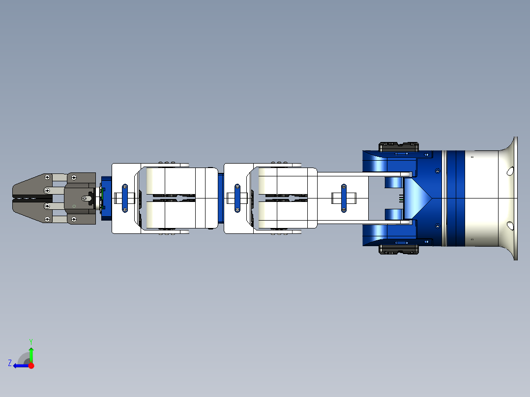smartrobo五自由度机械臂机器人3D数模图纸 STP格式右视图