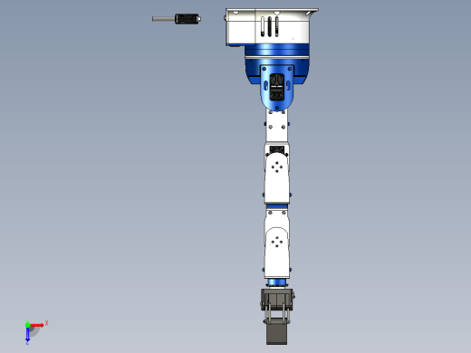 smartrobo五自由度机械臂机器人3D数模图纸 STP格式俯视缩略图