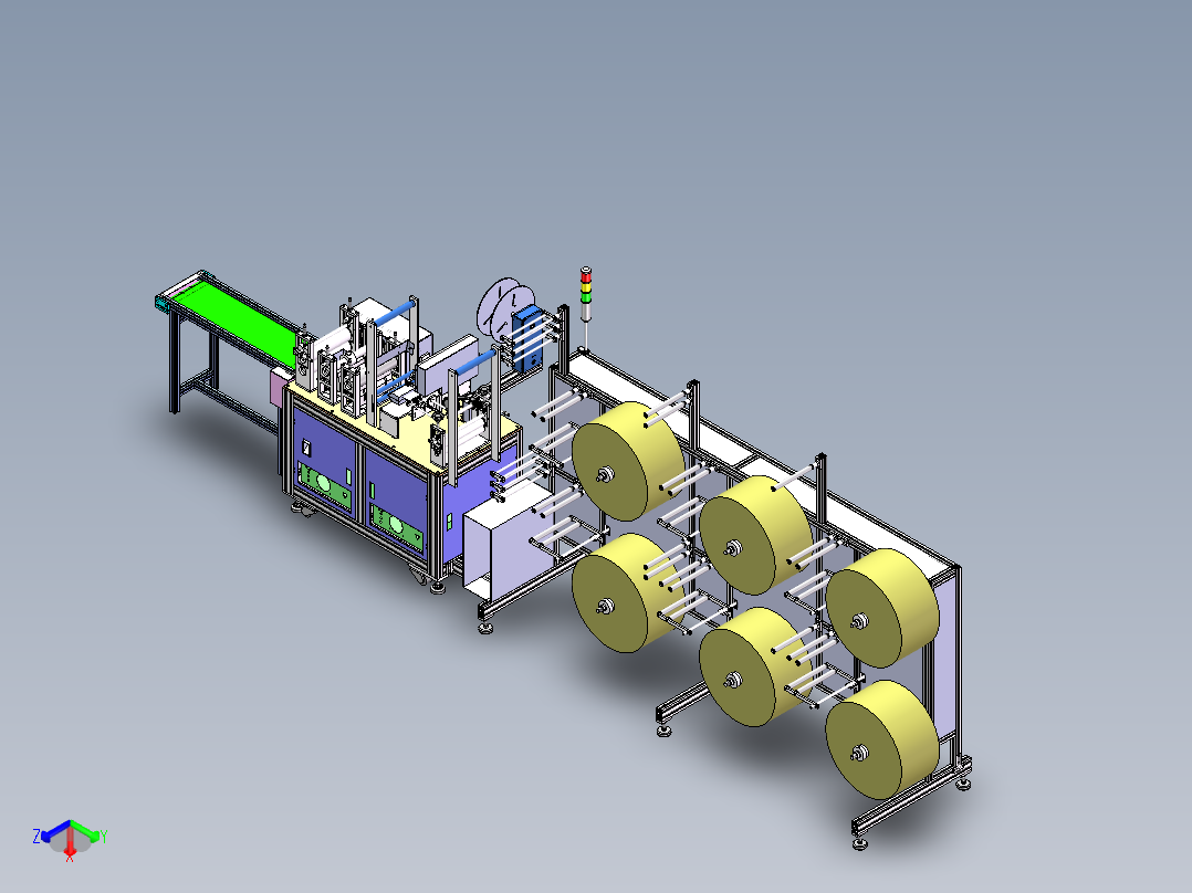 N95口罩机本体打片机图纸3D图纸N95半自动口罩设备打片机图纸