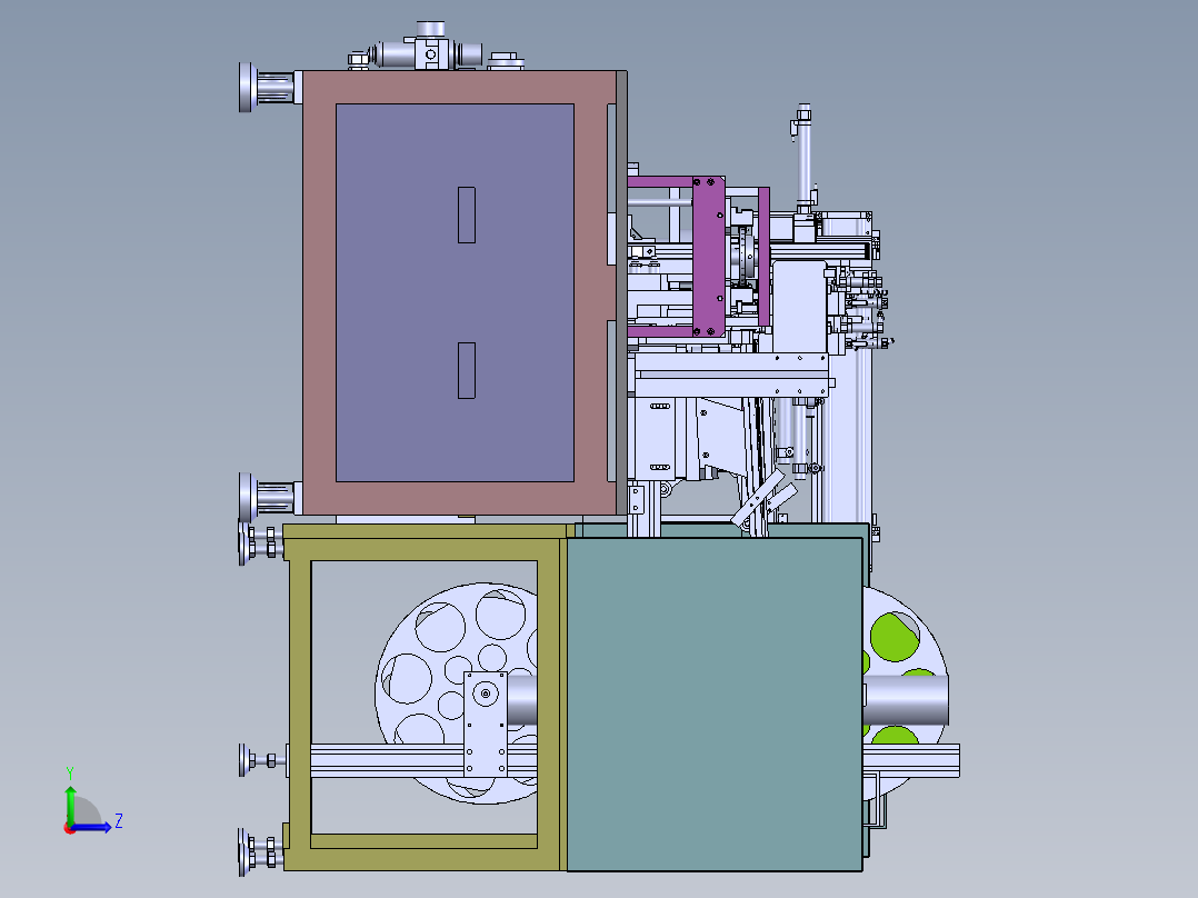 T600 环型链条式载具组装机左视图