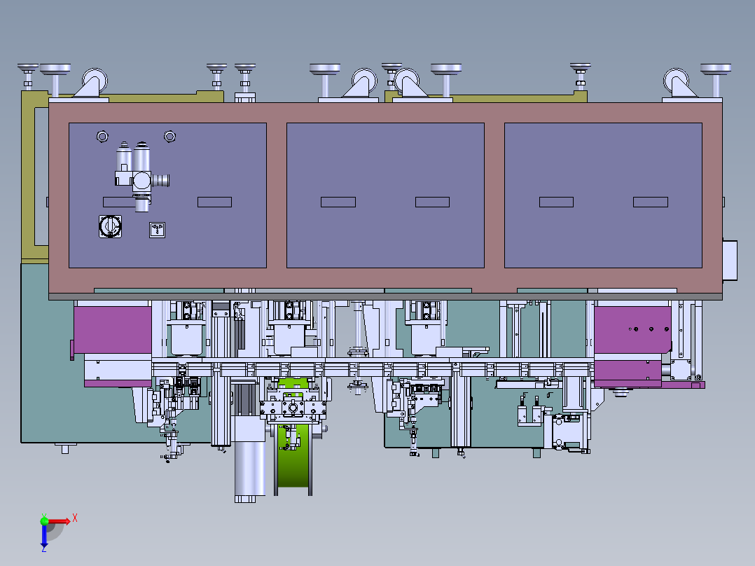 T600 环型链条式载具组装机俯视图