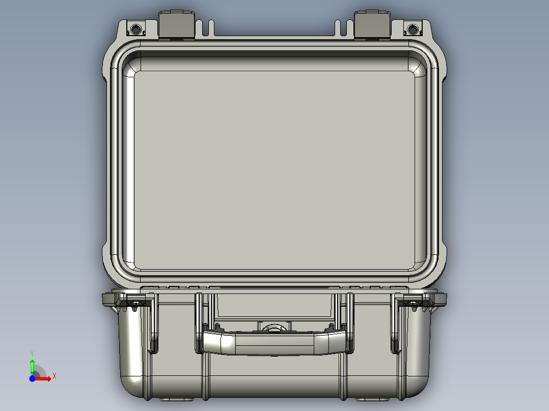 Pelican派力肯 1400三防手提箱详细模型前视图