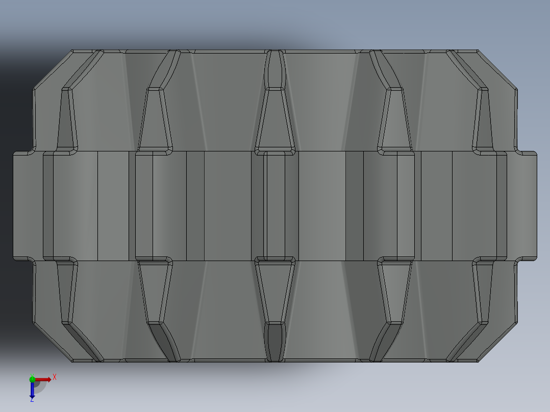 32270 Old Grey Technic Gear 12 Tooth Double Bevel.SLDPRT俯视图