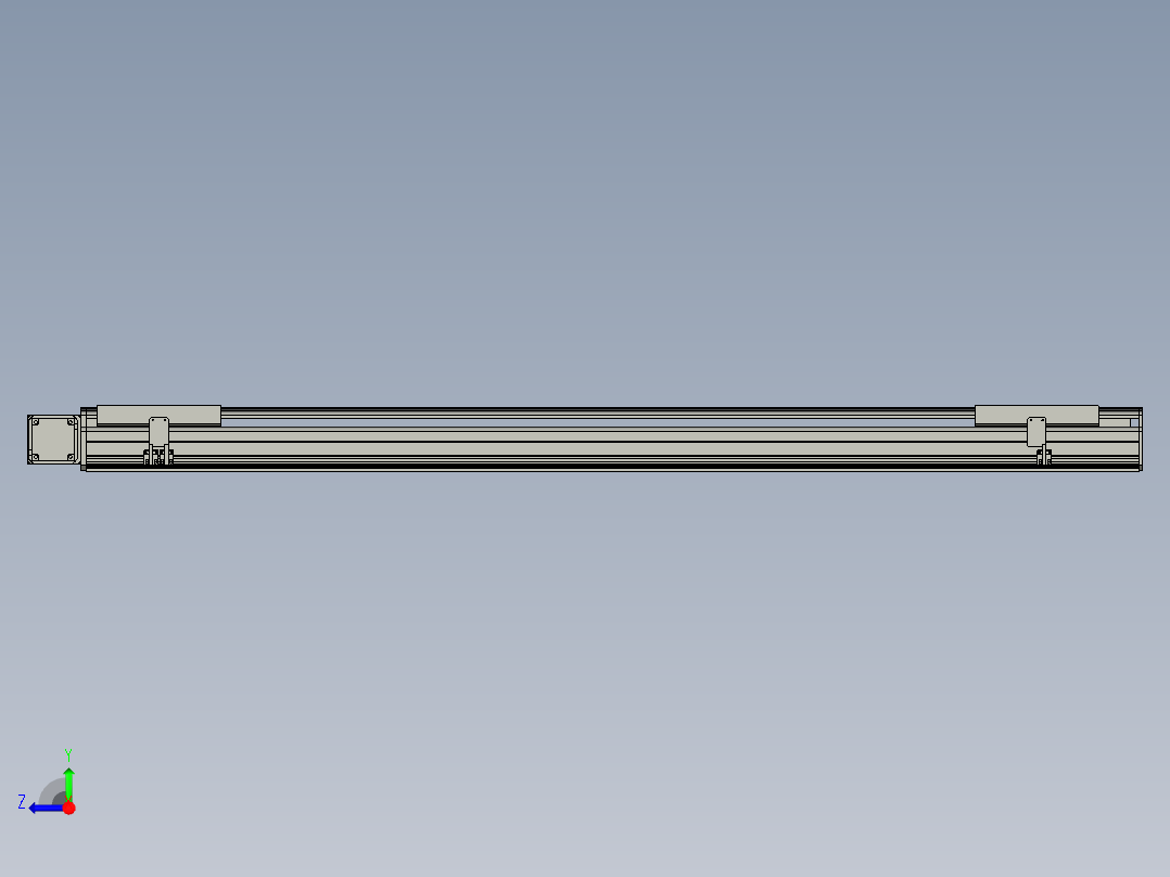 直线模组LHB21-L40-S1600-L(B)设计图纸右视图
