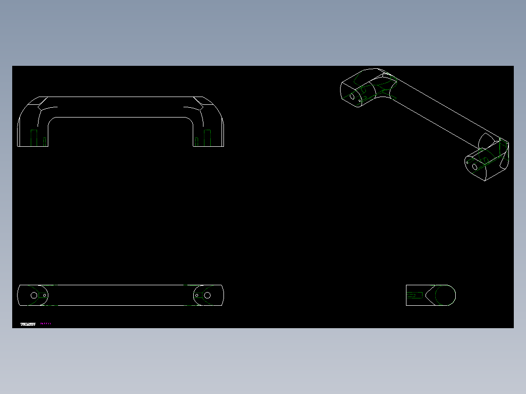 人體工學型把手ETH-2D多系列多零件图纸模型