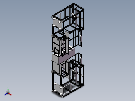 小型航吊搬运线正等轴测缩略图