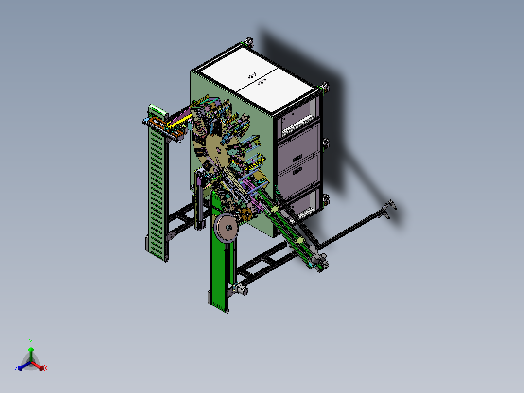 自动测试贴模机正等轴测图