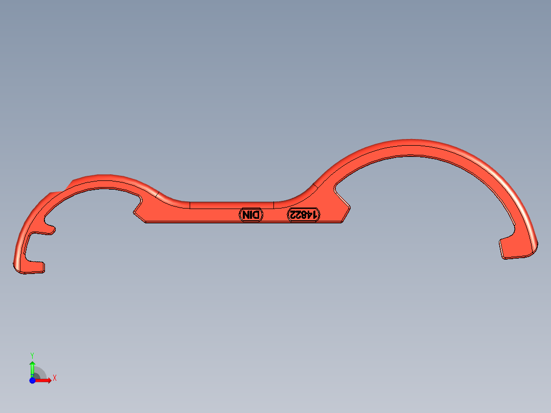 软管接头扳手 --stp前视图