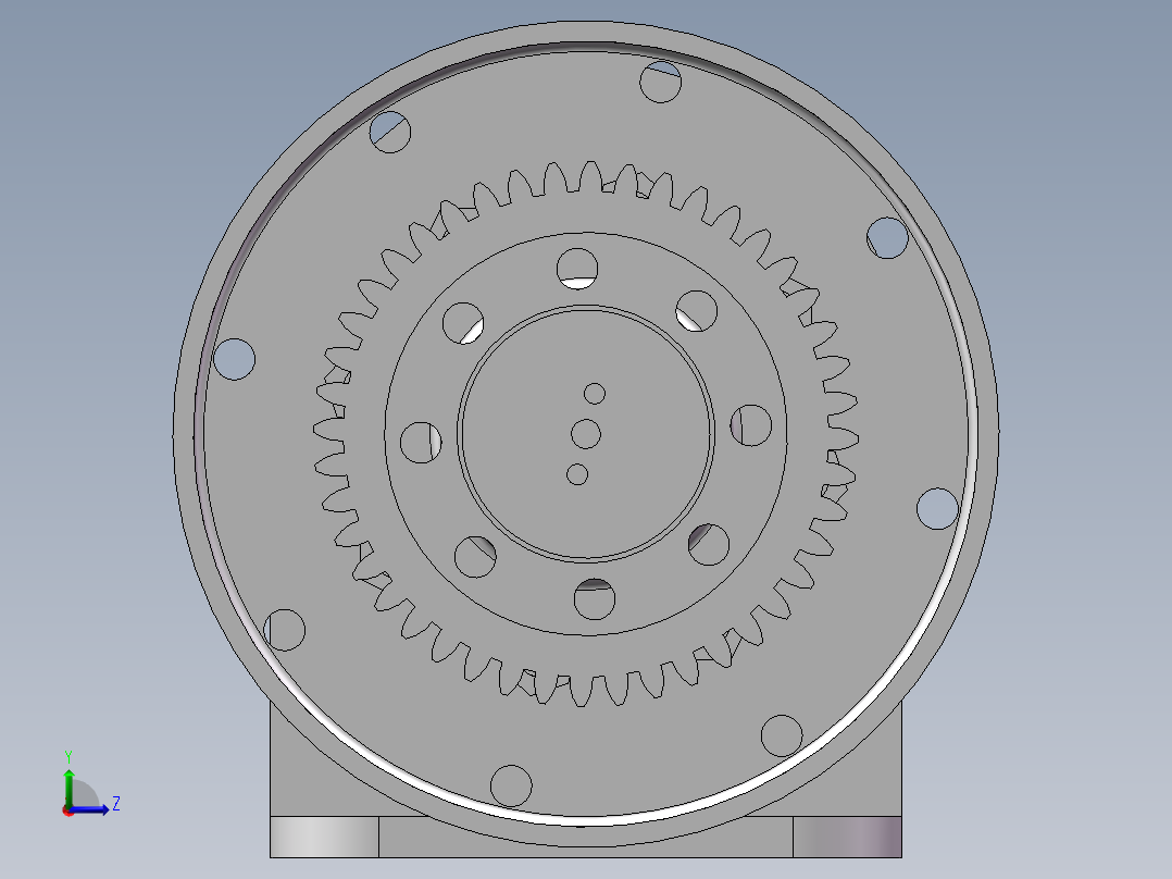 电机联轴器齿轮传动机构左视图