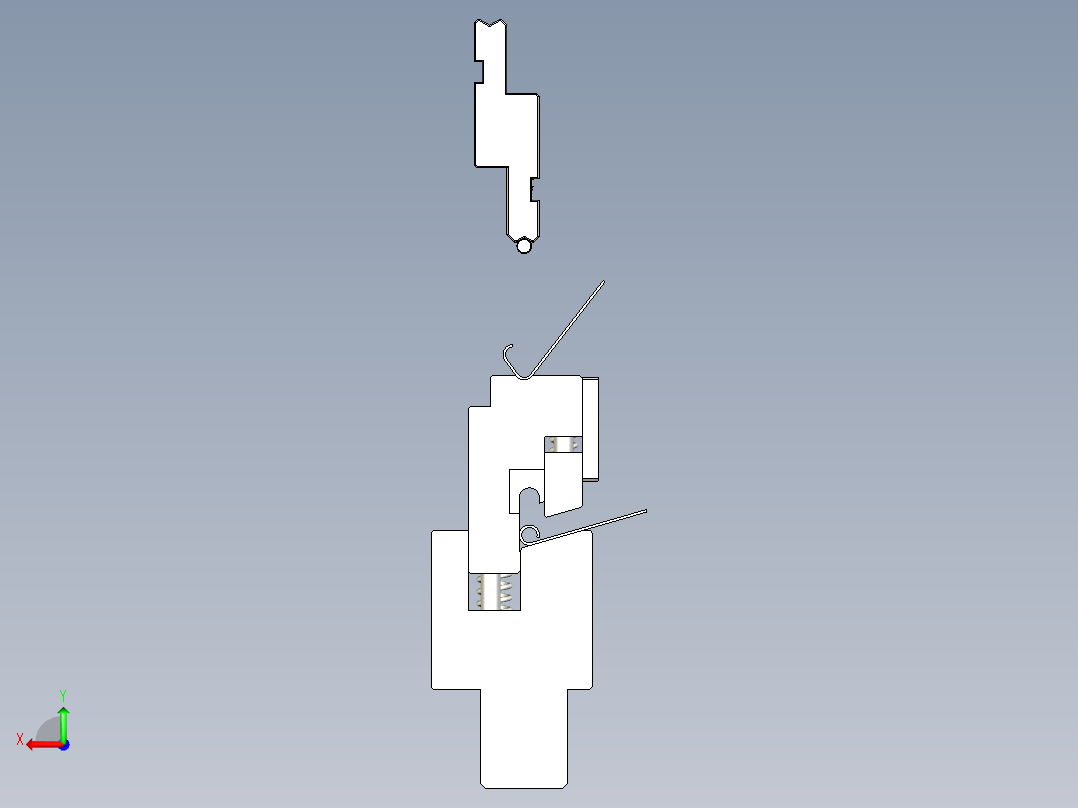 压刹车铰链弯曲成形工具后视图