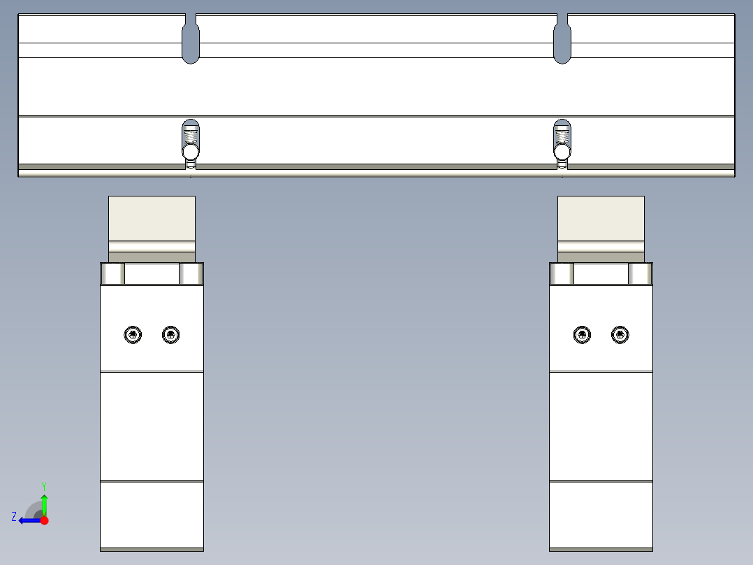 压刹车铰链弯曲成形工具右视图