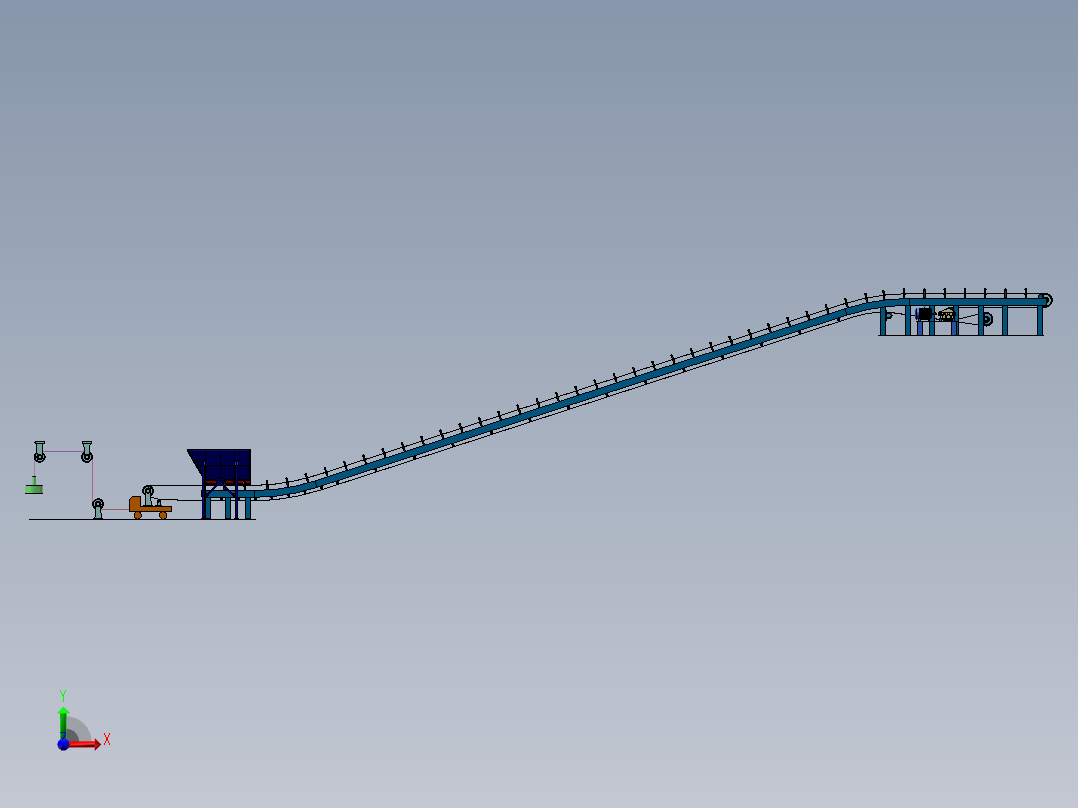 皮带运输机前视图