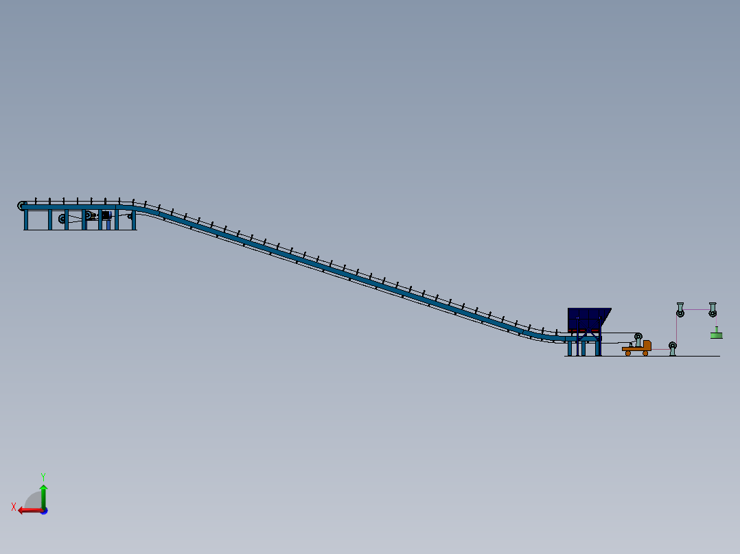 皮带运输机后视图