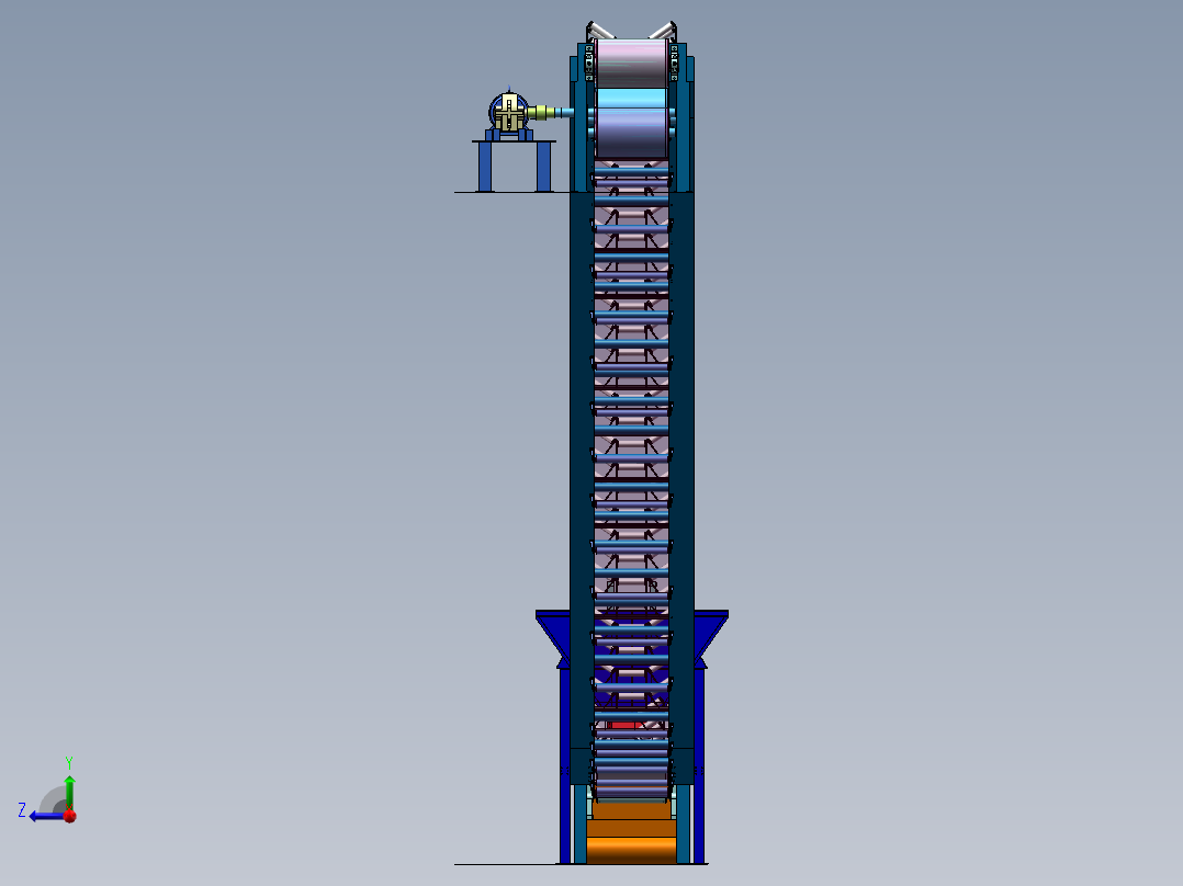 皮带运输机右视图