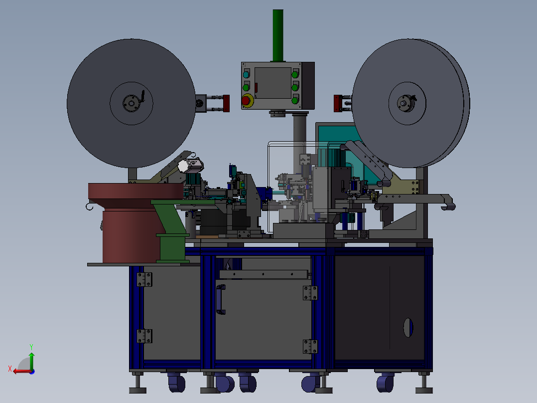 五金件自动组装机后视图