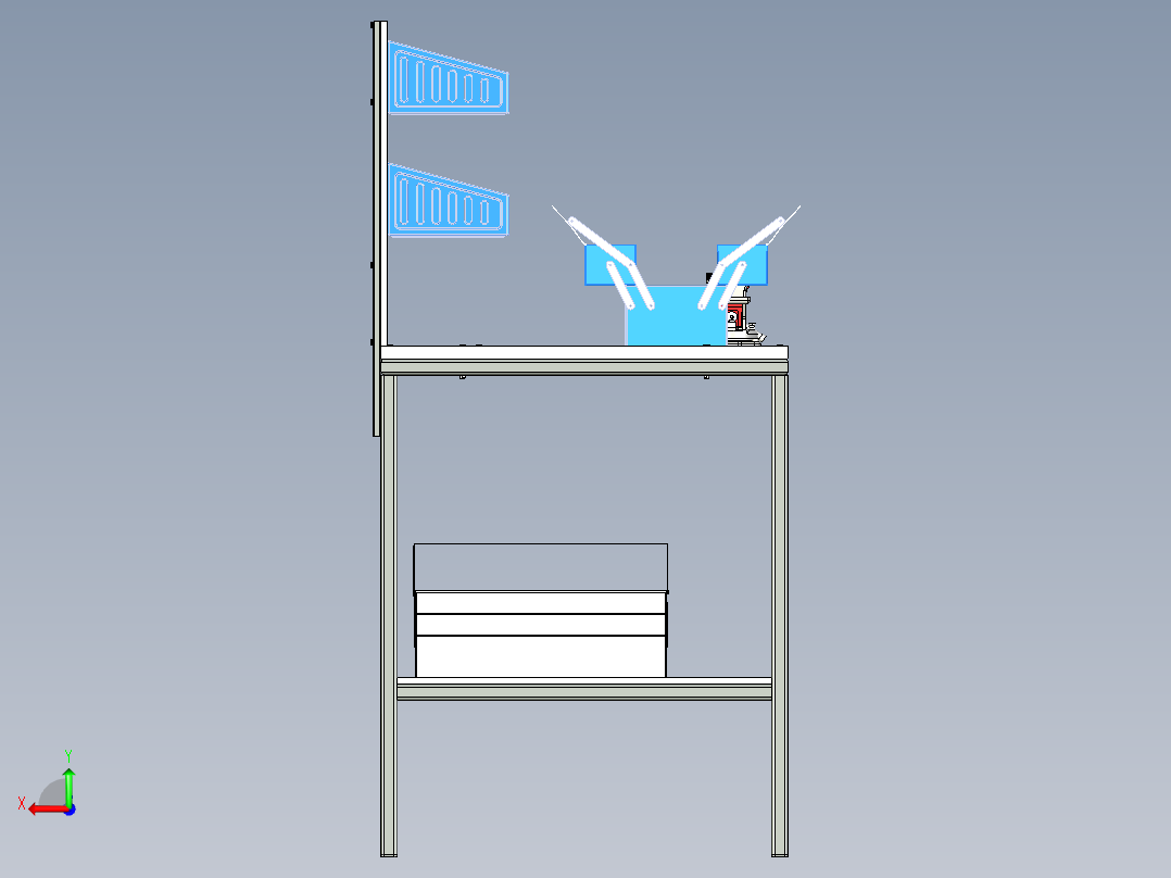 简单的工作台设计后视图