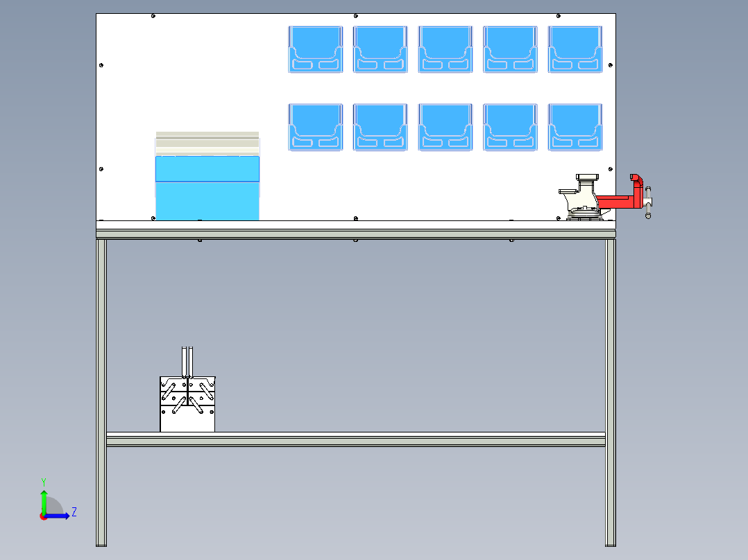 简单的工作台设计左视图