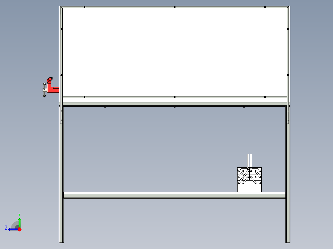 简单的工作台设计右视图