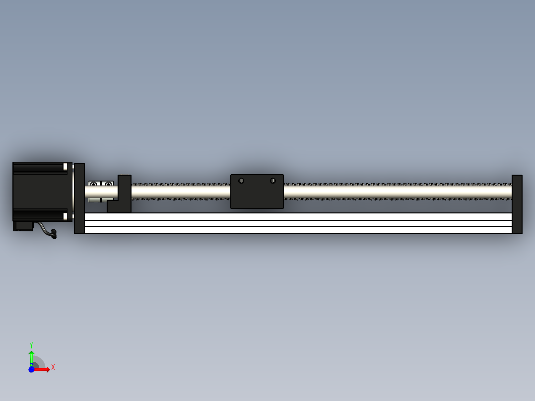 300mm步进电机滑台前视图
