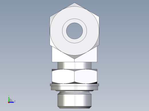 卡套式工业通用硬管接头EO_Adjustable_locknut_branch_tee_TEE12SRCF左视缩略图