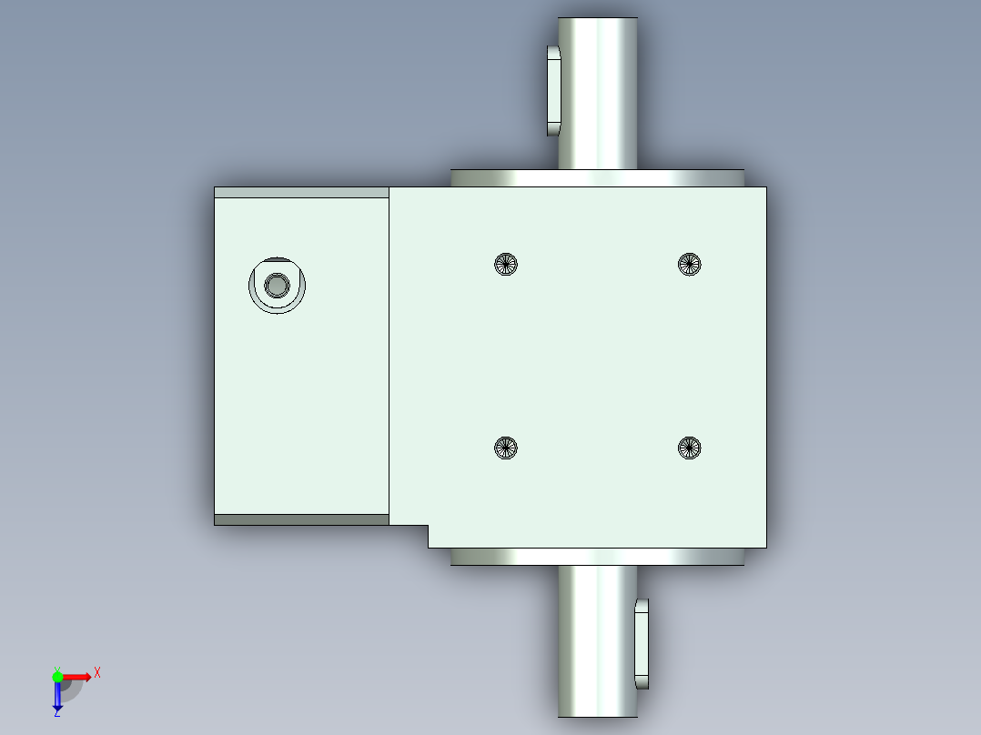 换向器PW60双轴-1 14-50-70-M4.stp俯视图