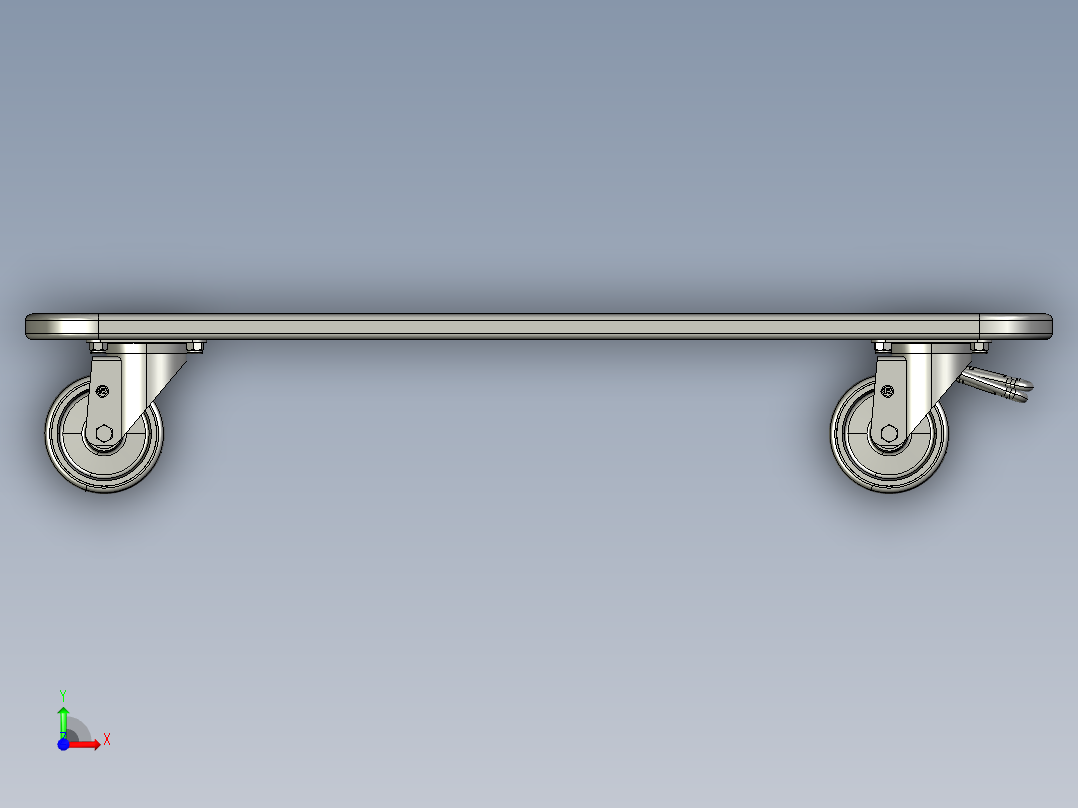 家具手推车前视图