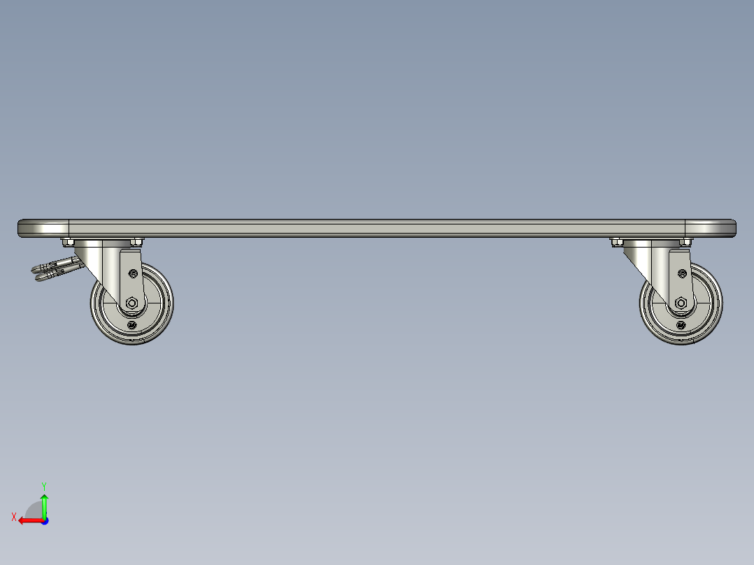 家具手推车后视图