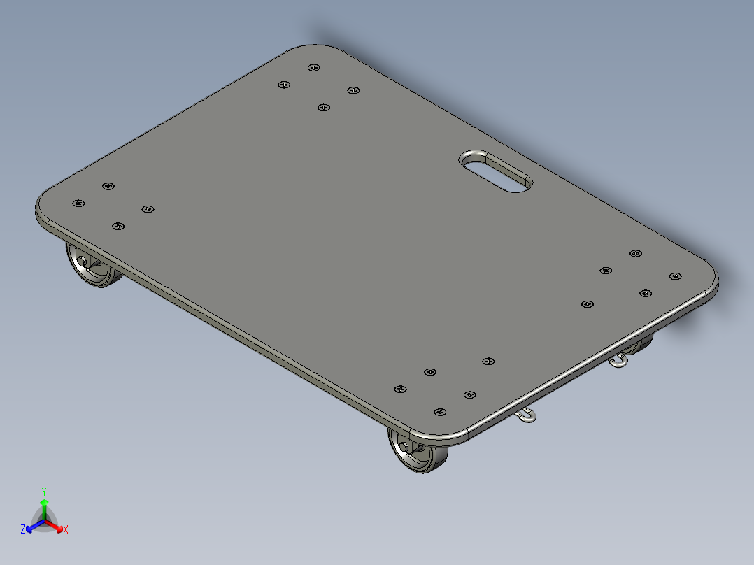 家具手推车正等轴测图