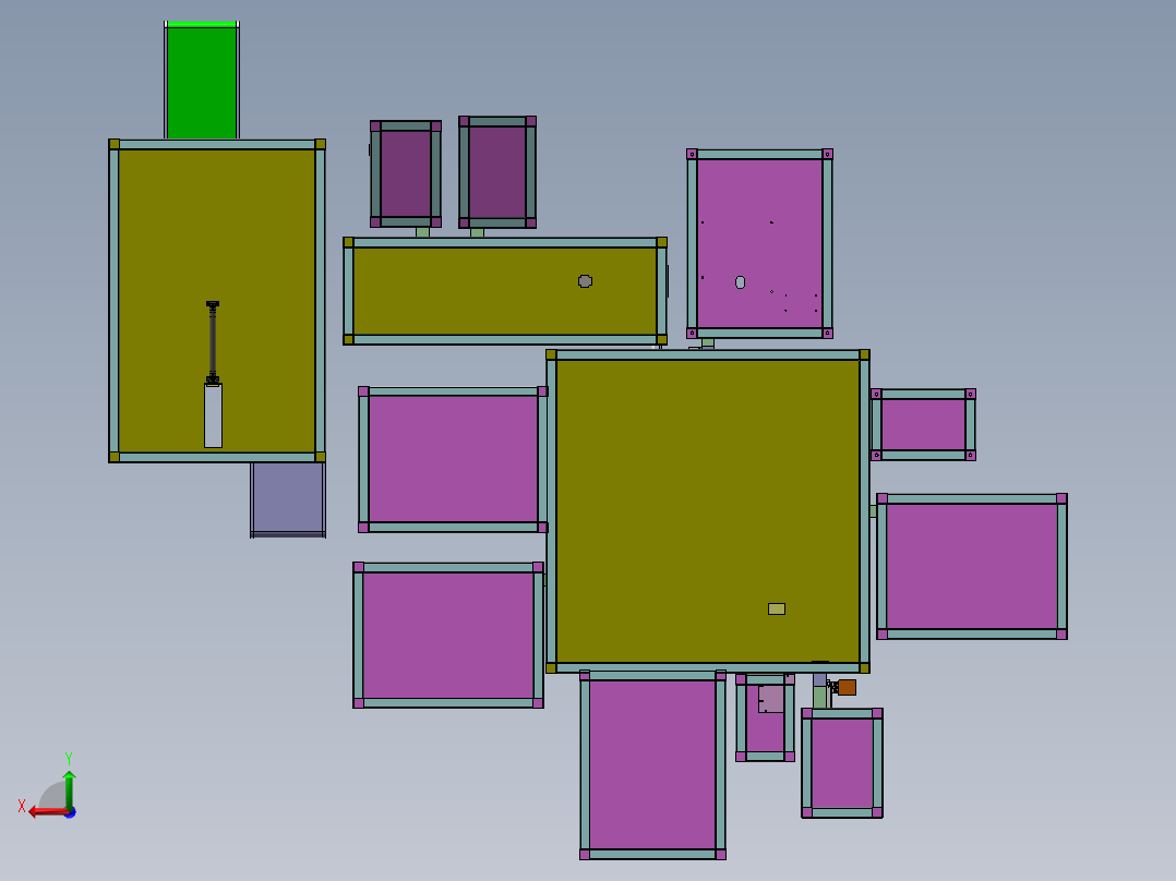 弹药盒自动组装检测设备sw18可编辑后视图