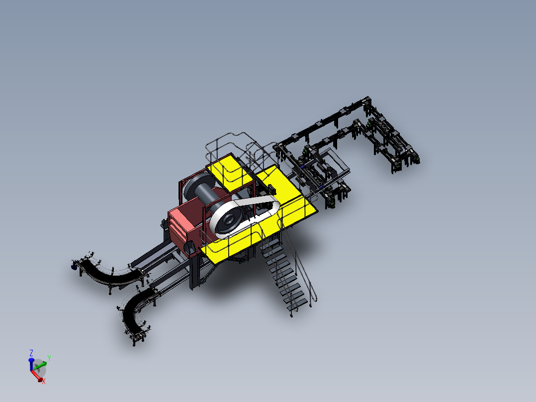 砂石筛选上料传料自动生产线设计sw17可编辑