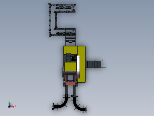 砂石筛选上料传料自动生产线设计sw17可编辑前视缩略图