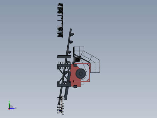 砂石筛选上料传料自动生产线设计sw17可编辑左视缩略图