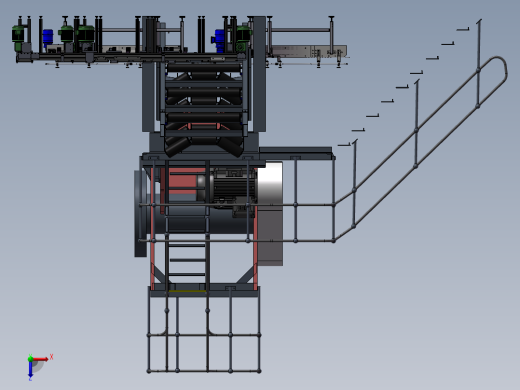 砂石筛选上料传料自动生产线设计sw17可编辑俯视缩略图