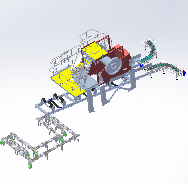 砂石筛选上料传料自动生产线设计sw17可编辑缩略图