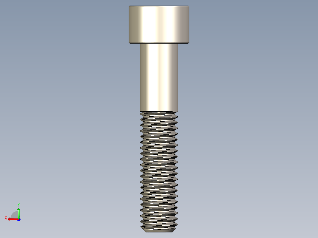Screw_DIN_912_M10x50_A2.STEP公制内六角螺钉后视图