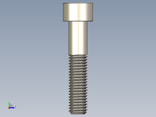 Screw_DIN_912_M10x50_A2.STEP公制内六角螺钉左视缩略图