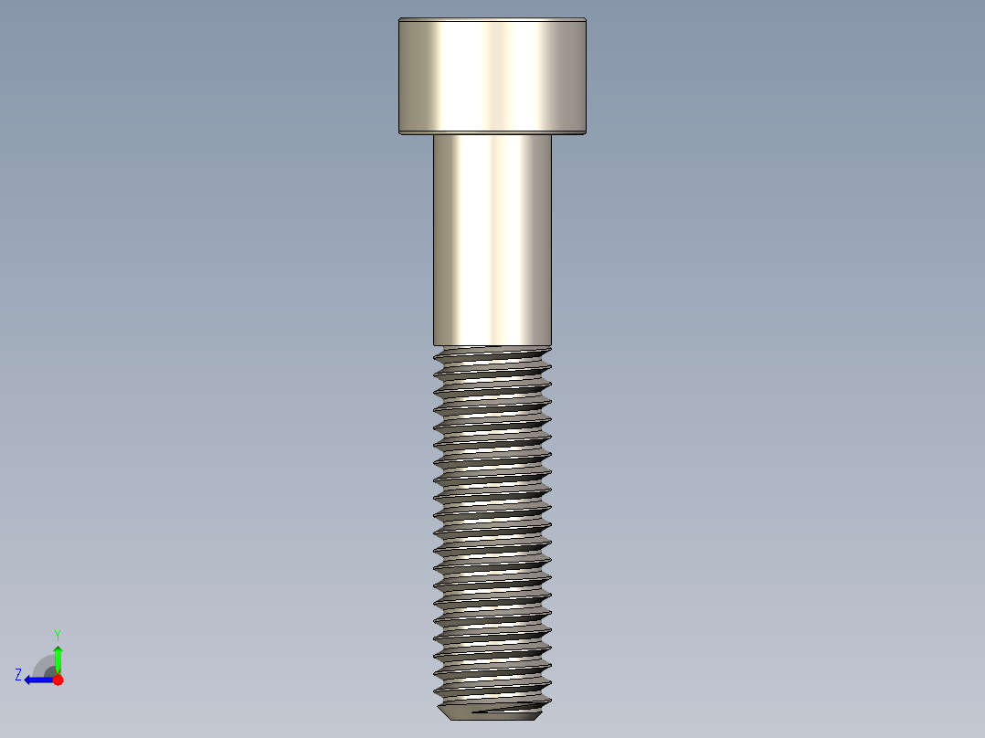 Screw_DIN_912_M10x50_A2.STEP公制内六角螺钉右视图