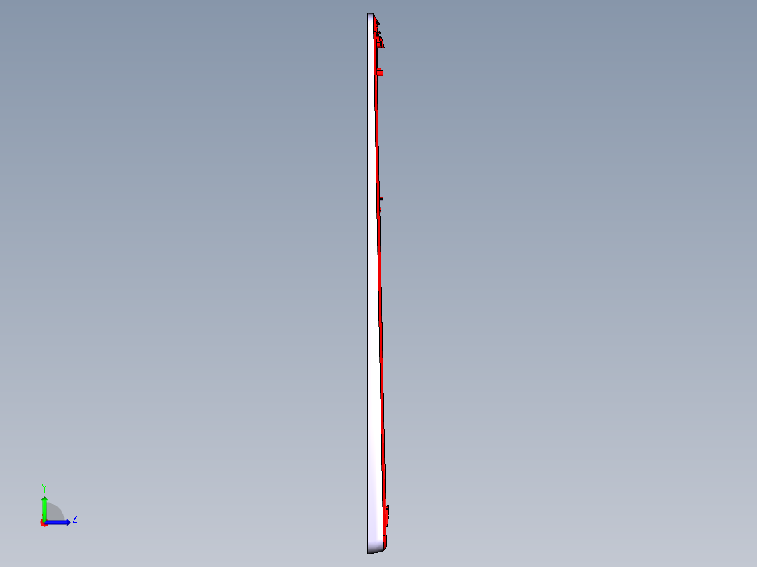 笔记本C壳加工内腔程序模型左视图