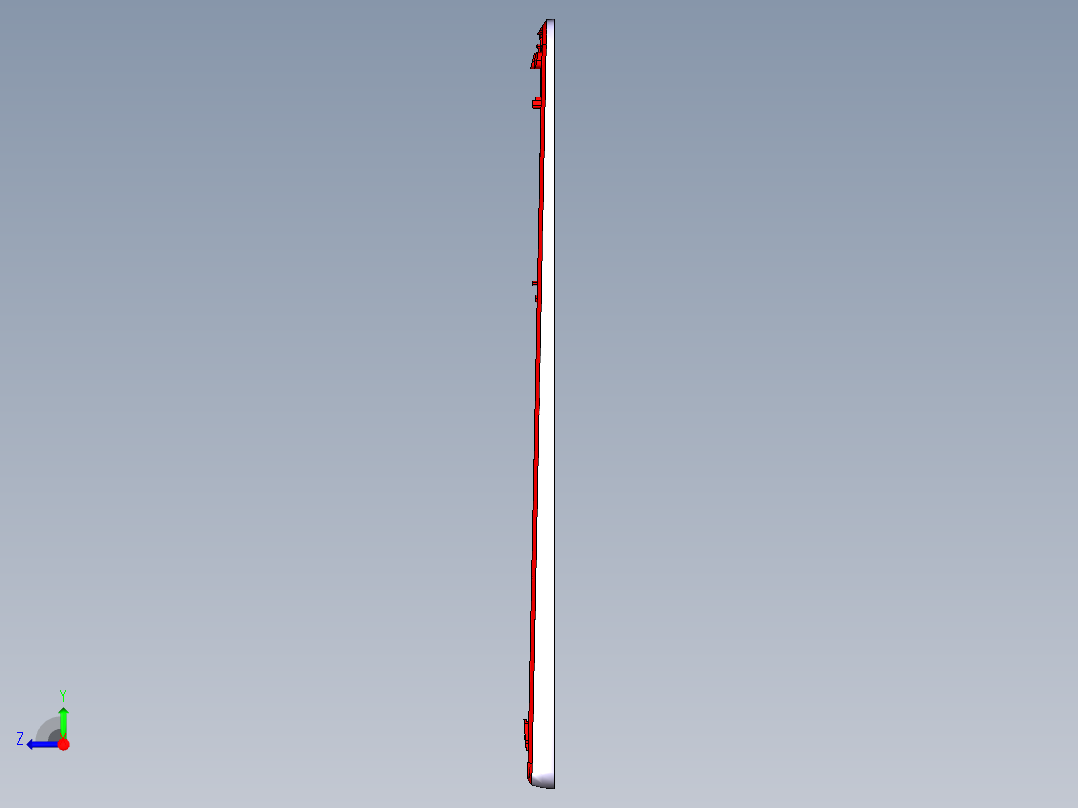 笔记本C壳加工内腔程序模型右视图