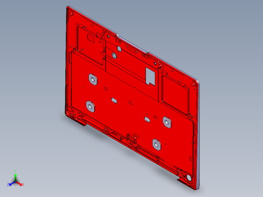 笔记本C壳加工内腔程序模型正等轴测缩略图