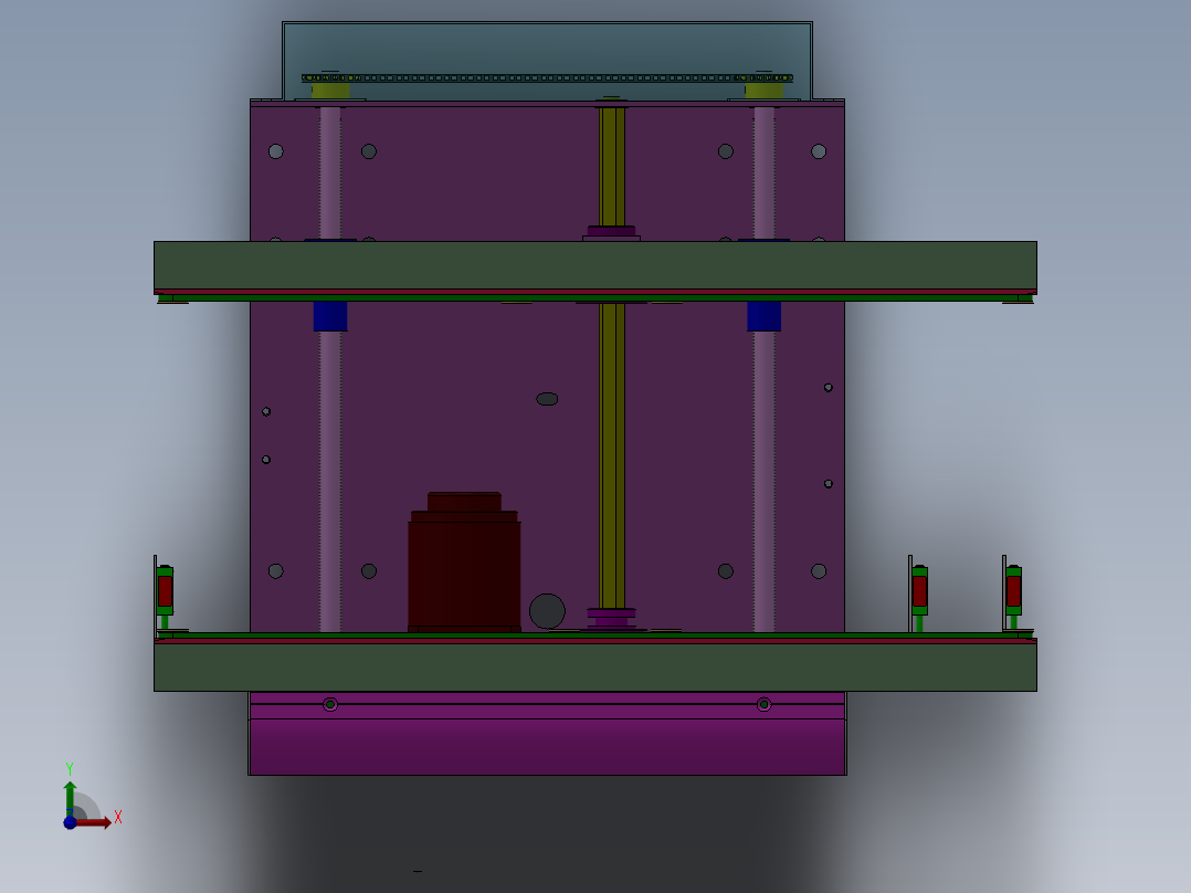 进料输送带前视图